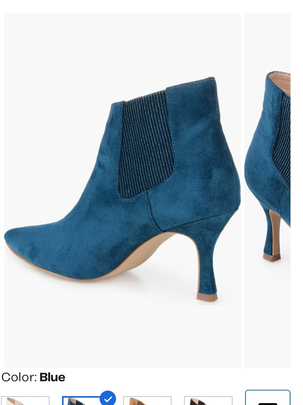 Journee Collection Teal Suede Stiletto Pumps